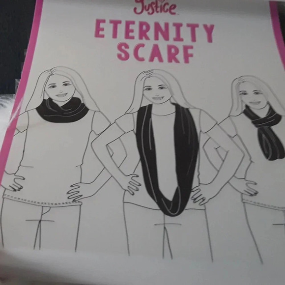 Justice NWT Girls Eternity White Furry Scarf/Neck Warmer One Size - Picture 2 of 3